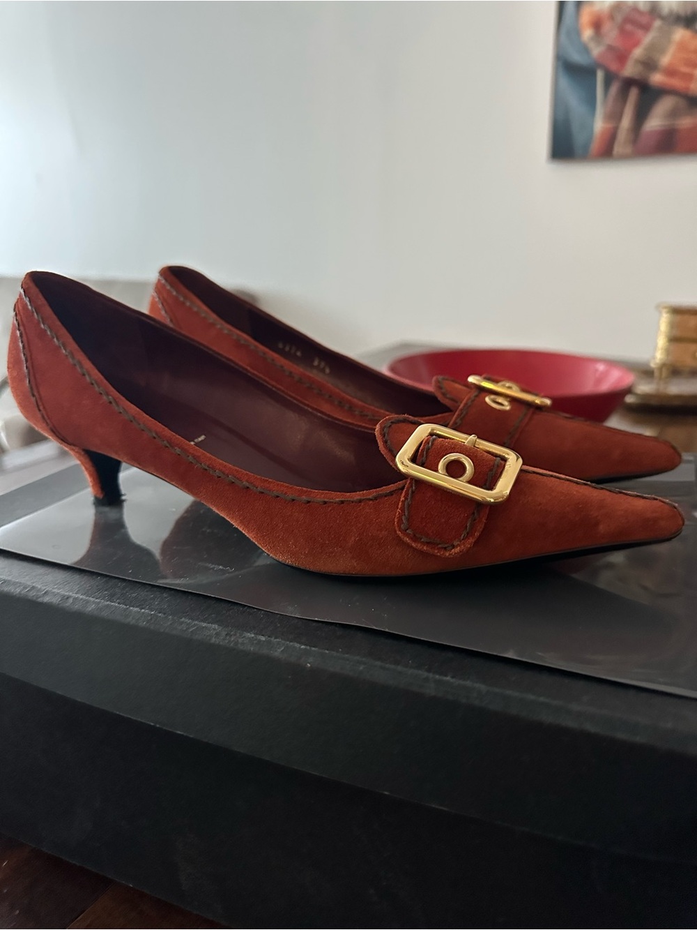 Prada Suede Kitty Heels - Picture 7 of 14